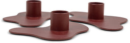 SPINDER DESIGN MELT Kandelaar set van 3 - Burgundy