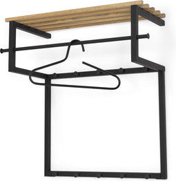 SPINDER DESIGN RIZZOLI Wandkapstok - Zwart / Eiken