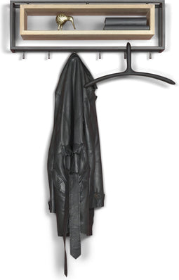 SPINDER DESIGN SCHOOL 80 Wandkapstok - Zwart / Eiken