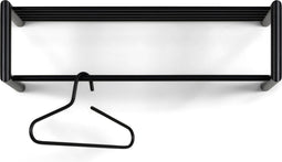 SPINDER DESIGN SMOOTH Wandkapstok - Zwart