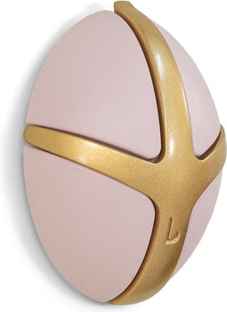 SPINDER DESIGN TICK Wandkapstok - Pale Pink / Goud