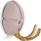 SPINDER DESIGN TICK Wandkapstok - Pale Pink / Goud