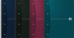 Spiraalblok Oxford Essentials A4+ 90vel 4-gaats lijn assorti