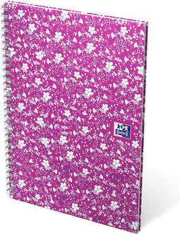 Spiraalblok Oxford Floral A5 lijn 60vel assorti