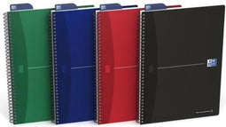 Spiraalblok Oxford recycled A4 90vel gelinieerd assorti