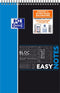 Spiraalblok Oxford Student Easynotes A4+ 4-gaats lijn 80vel assorti
