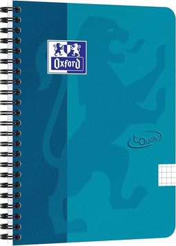 Spiraalblok oxford touch a5 ruit 5mm 70v aqua - 5 stuks