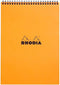 Spiraalblok rhodia a4 lijn 160pag 80gr or | 5 stuks