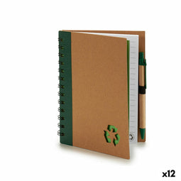 Spiraalnotitieblok met Pen Pincello AR1810128 1 x 18 x 14 cm Gerecycled karton (12 Stuks)