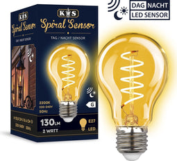 Spiral Sensor LED 2W dag/nacht