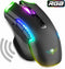 Spirit of Gamer Gaming Muis – Muis – Muis Draadloos – 8 Knoppen – RGB – 4800 DPI – Zwart