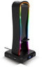 Spirit of Gamer Headset Stand – Headphone Stand – Headset Houder – LED – 4 USB-Poorten – Zwart
