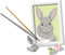 Ravensburger CreArt Gray Rabbit - Schilderen op nummer voor kinderen