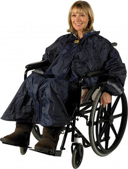 Splash - Poncho lange mouwen - ongevoerd - blauw - one size