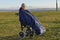 Splash - Wheely Mac - regenponcho met kap - zonder mouwen - ongevoerd large - blauw
