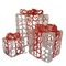 SPLENDEO Set van 3 Verlichte Cadeautjes - 1 Groot 1 Medium 1 Klein - Acryl - 60 lampen - witte LED