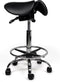 Split-zit ergonomische zadelkruk Wit zithoogte 50CM t/m 68CM Met voetring
