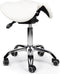 Split-zit ergonomische zadelkruk Wit zithoogte 70CM t/m 86CM Met voetring