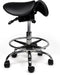Split-zit ergonomische zadelkruk Zwart zithoogte 40CM t/m 58CM Met voetring