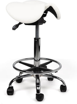 Split-zit ergonomische zadelkruk Zwart zithoogte 40CM t/m 58CM Zonder voetring