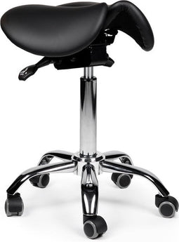 Split-zit ergonomische zadelkruk Zwart zithoogte 50CM t/m 68CM Zonder voetring