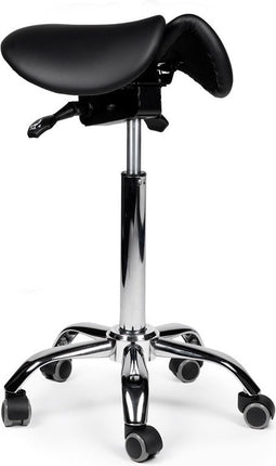 Split-zit ergonomische zadelkruk Zwart zithoogte 70CM t/m 86CM Zonder voetring