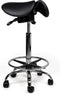 Split-zit ergonomische zadelkruk Zwart zithoogte 70CM t/m 86CM Zonder voetring