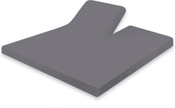 Splittopper Hoeslaken Jersey Katoen - 160x200cm - antraciet - Split Enkel - Single Split