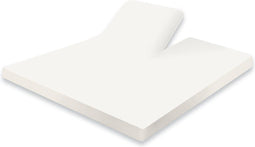 Splittopper Hoeslaken Jersey Katoen - 160x200cm - ivoor - Split Enkel - Single Split