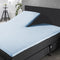 Splittopper Hoeslaken Jersey Katoen - 160x200cm - licht blauw - Split Enkel - Single Split
