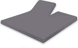 Splittopper Hoeslaken Jersey Katoen - 180x200cm - antraciet - Split Enkel - Single Split