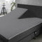 Splittopper Hoeslaken Jersey Katoen - 180x200cm - antraciet - Split Enkel - Single Split