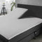 Splittopper Hoeslaken Jersey Katoen - 180x200cm - licht grijs - Split Enkel - Single Split