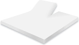 Splittopper Hoeslaken Jersey Katoen - 180x200cm - wit - Split Enkel - Single Split