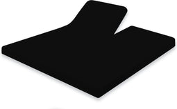 Splittopper Hoeslaken Jersey Katoen - 180x210/220cm - zwart - Split Enkel - Single Split