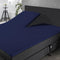 Splittopper Hoeslaken Katoen Perkal - donker blauw - 180x220cm - Split Enkel - Single Split