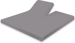 Splittopper Hoeslaken Katoen Perkal - licht grijs - 180x200cm - Split Enkel - Single Split