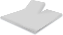 Splittopper Hoeslaken Katoen Perkal - licht grijs - 180x220cm - Split Enkel - Single Split