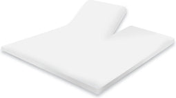 Splittopper Hoeslaken Katoen Perkal - wit - 180x200cm - Split Enkel - Single Split