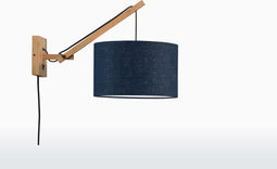 GOOD&MOJO Wandlamp Andes - Bamboe/Blauw - 50x32x45cm - Binnen Scandinavisch,Bohemian