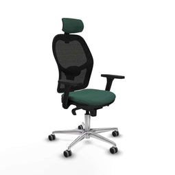 Jorquera Piqueras y Crespo 3D086G2 - Bureaustoel met hoofdsteun - Verstelbare hoogte ademend - Groen