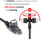 Club 3D - HDMI2.0 - 4K60Hz 360 Graden Rotary Cable 2m Zwart