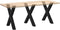 vidaXL - Eettafelpoten - 3 - st - X-vormig - 80x(72-73) - cm - staal - zwart