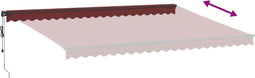 vidaXL - Luifel - automatisch - uittrekbaar - 500x350 - cm - bordeauxrood