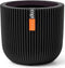 Capi Europe - Bloempot bol Groove Black & Gold - 8x6 - Zwart - Opening Ø5.6 - Bloempot voor binnen - 5 jaar garantie - BGVBL131