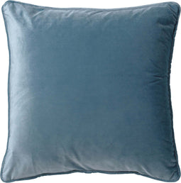 Dutch Decor FINN - Kussenhoes 60x60 cm - velvet - effen kleur - Provincial Blue - lichtblauw - met rits