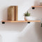 vidaXL - Wandschap - 60x40x2 - cm - behandeld - massief - eikenhout - lichtbruin