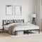 vidaXL - Bedframe - met - hoofdbord - metaal - zwart - 180x200 - cm
