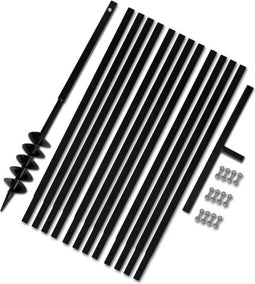 vidaXL - Grondboor - 100 - mm - met - 13 - m - verlengstuk - Staal