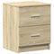 vidaXL - Nachtkastje - met - 2 - lades - 40x36x50 - cm - sonoma - eikenkleurig